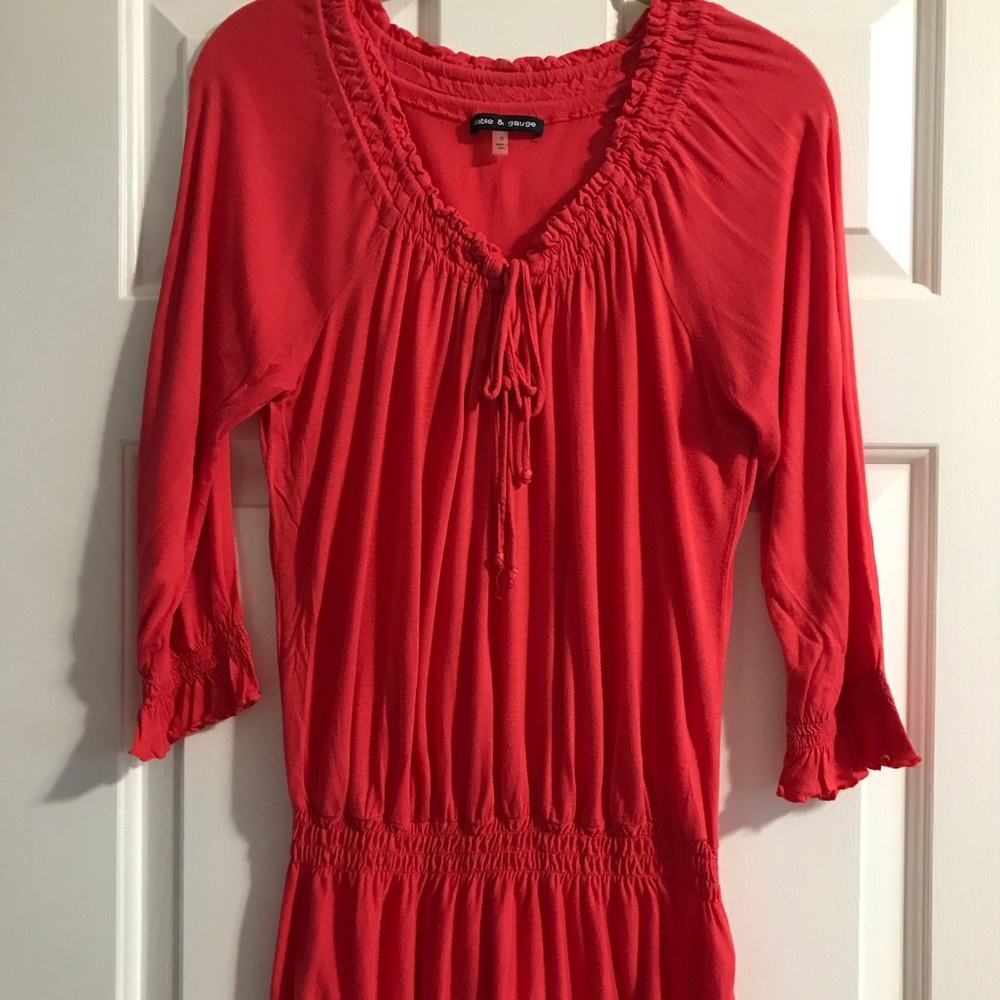 Cable & Gauge Pullover With Tie Neck